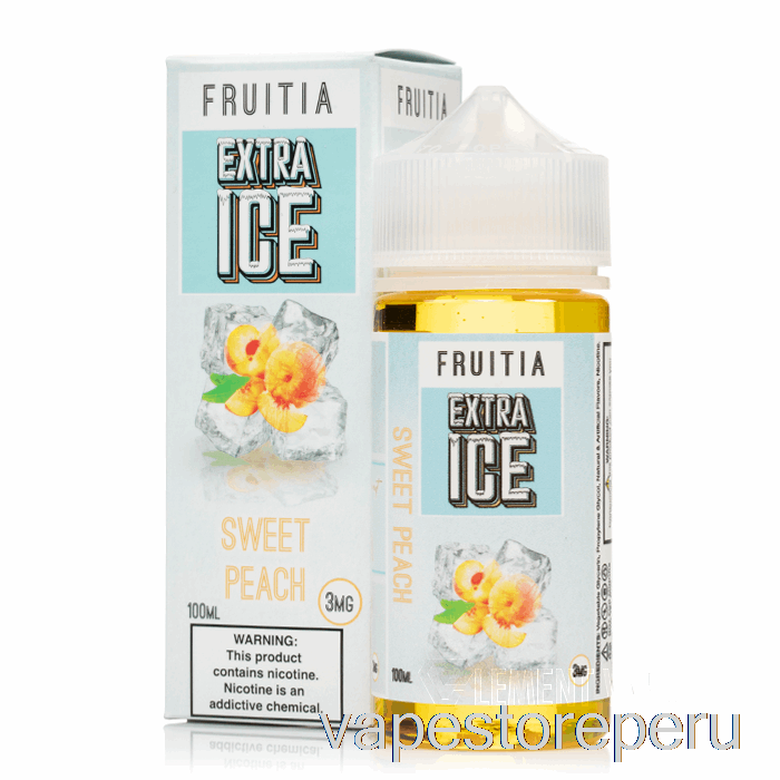 Vape Recargable Sweet Melocotón - Extra Hielo - Fruitia - 100ml 0mg